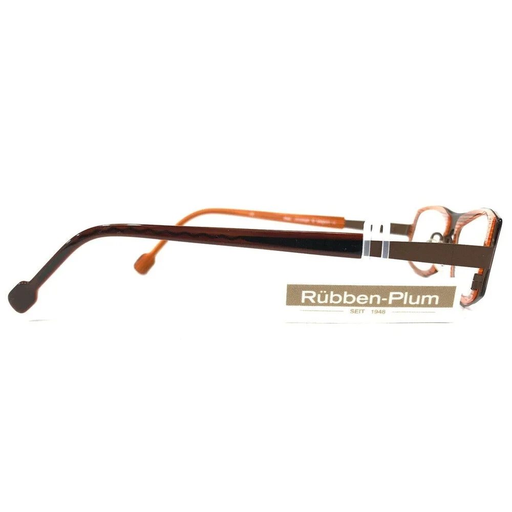 THEO Eyeglasses Frames christoph 18 Brown Striped Orange Rectangular 48-19-135